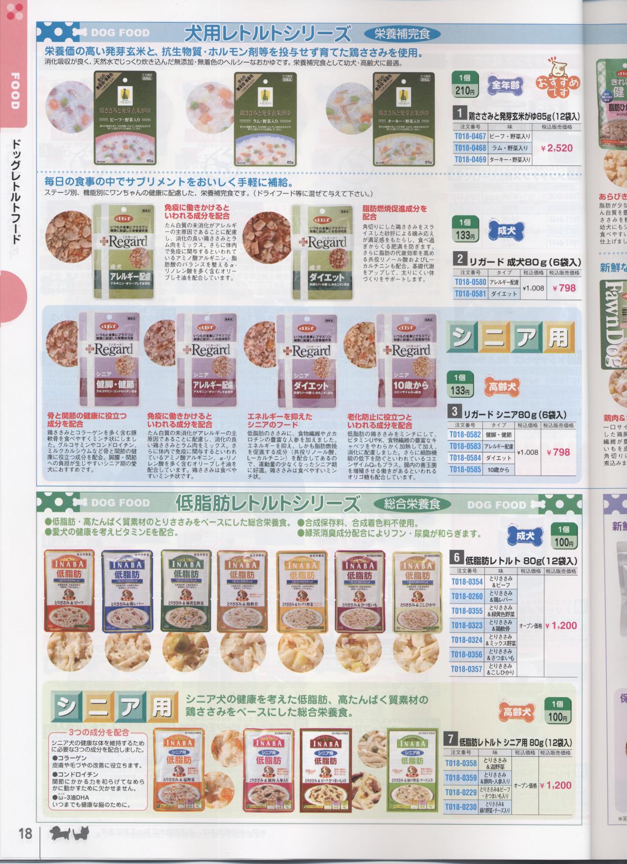 �h�b�O���g���g�t�[�h�m�ʔ̃N���u�n�y�b�g�p�i���ʐM�̔��J�^���O(���p�i���L�p�i)